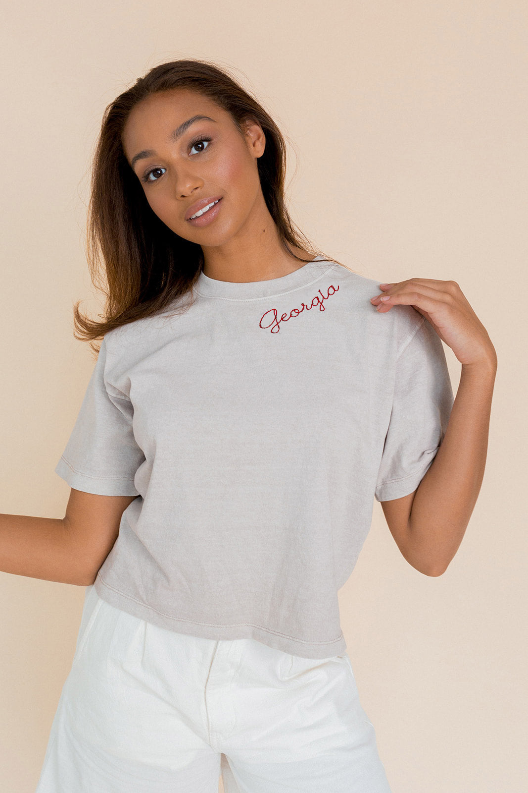 Customize Your Own Vintage Script Tee in Stone